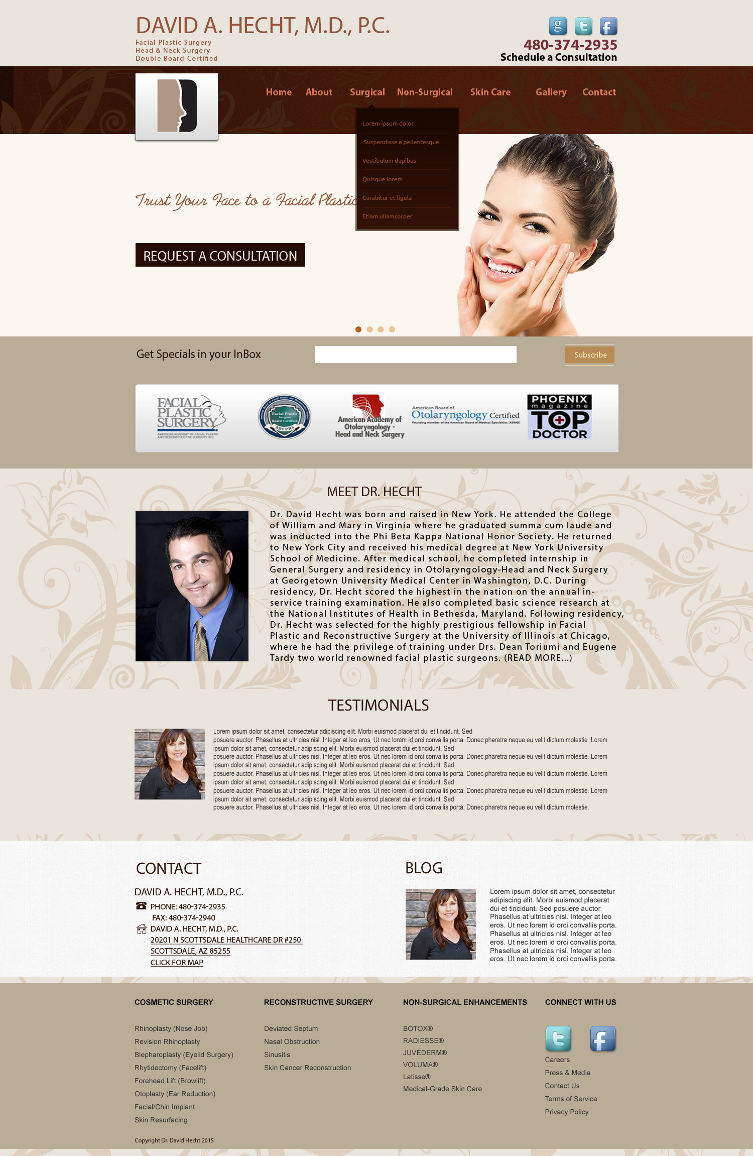 hecht theme websites examples