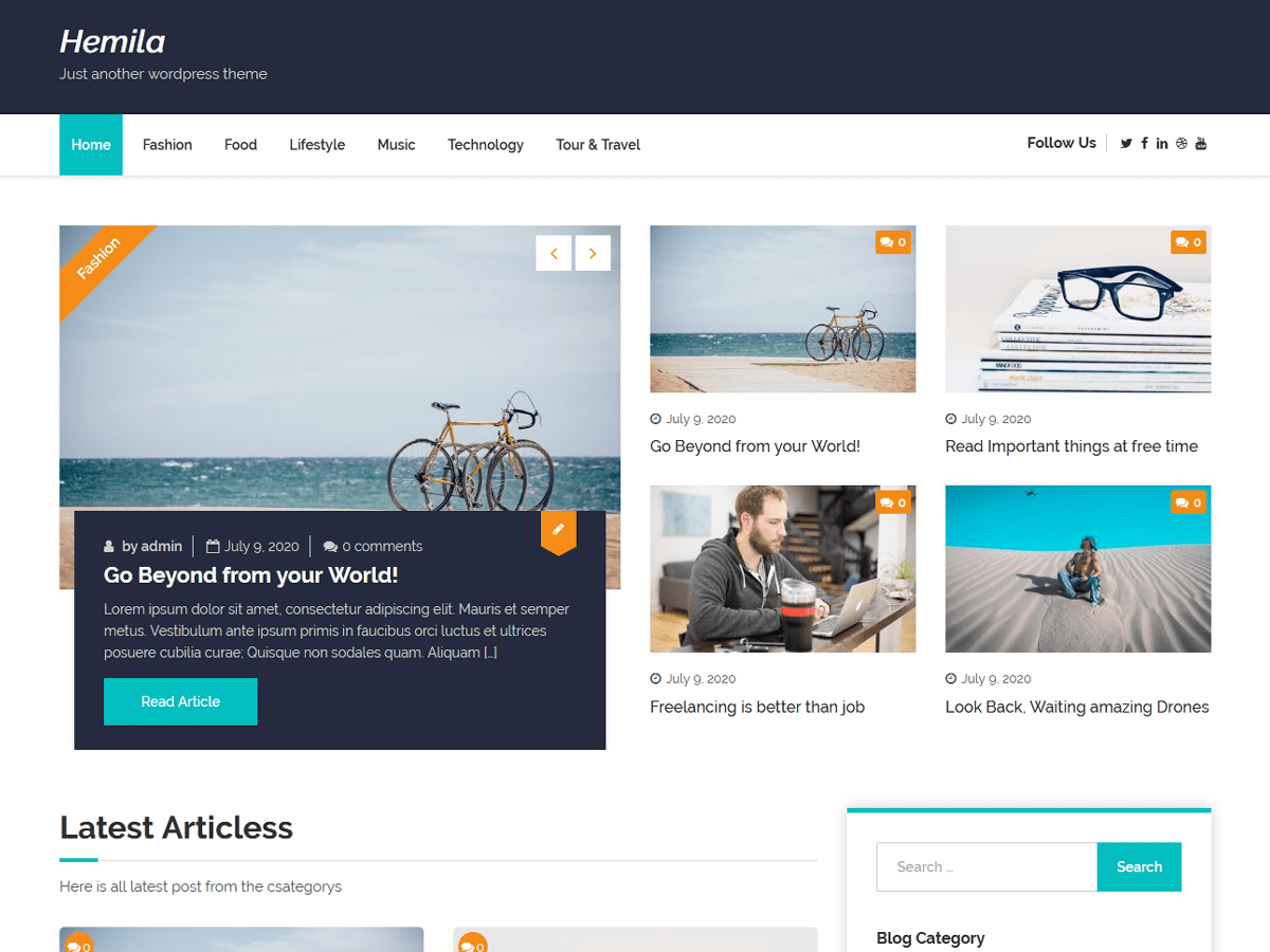 hemila theme websites examples