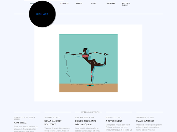 highart theme websites examples