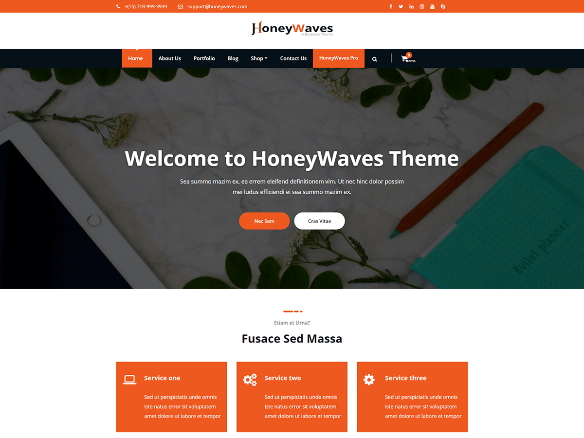 honeywaves theme websites examples