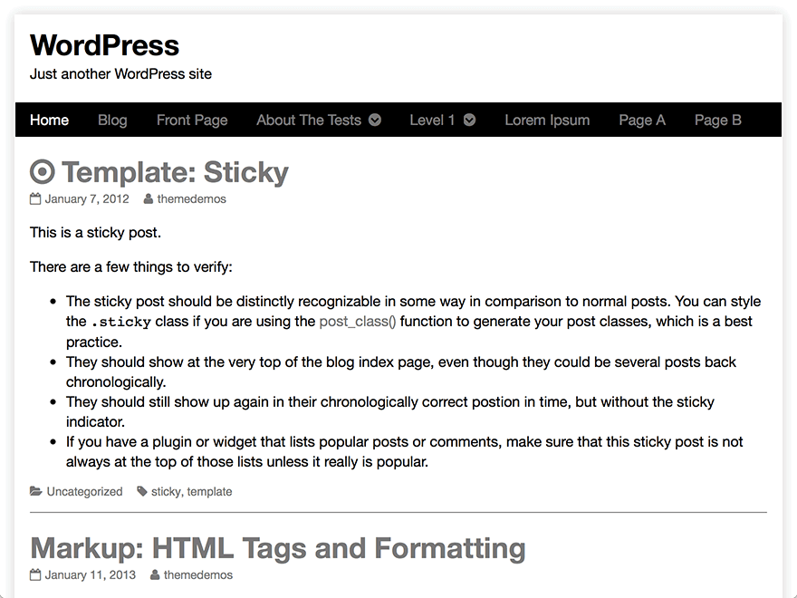Inkblot website example screenshot