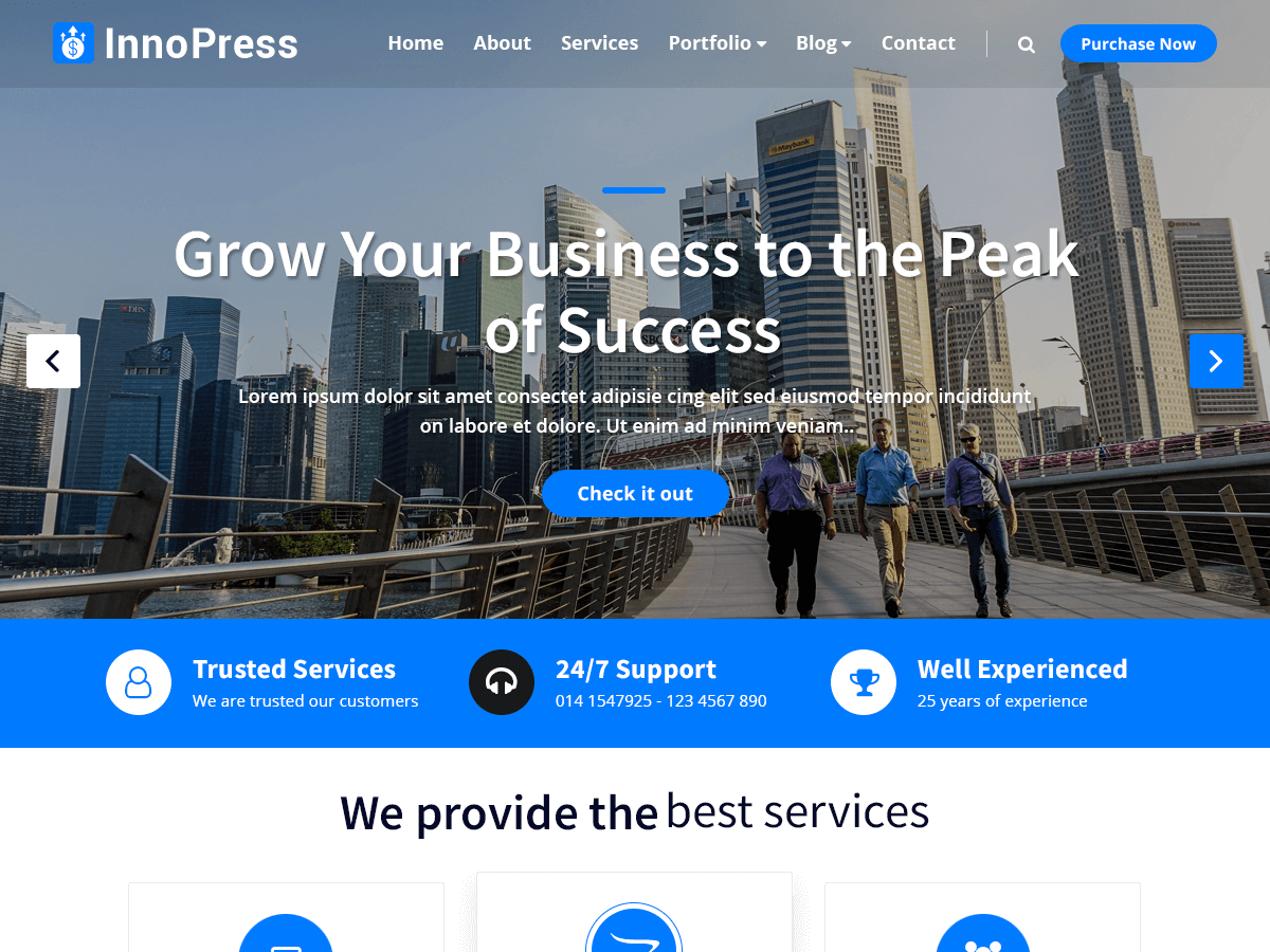 innopress theme websites examples