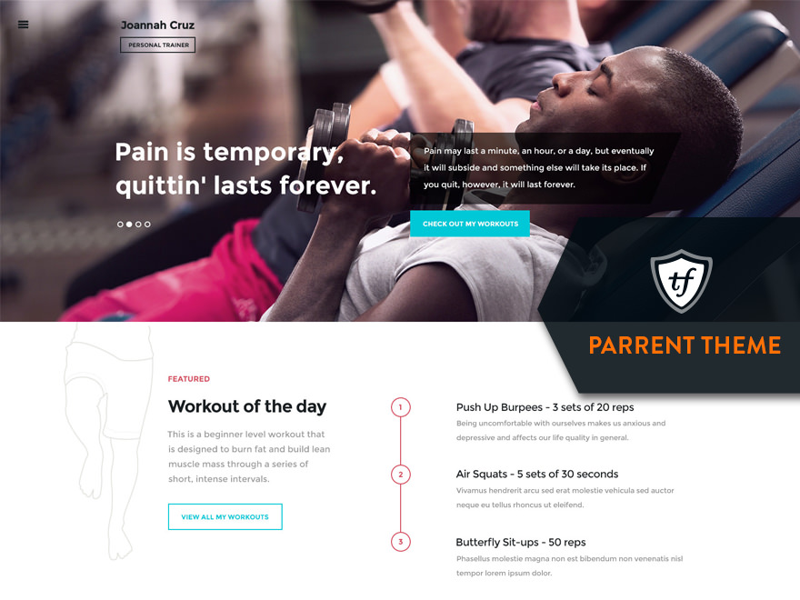 inshape-parent theme websites examples