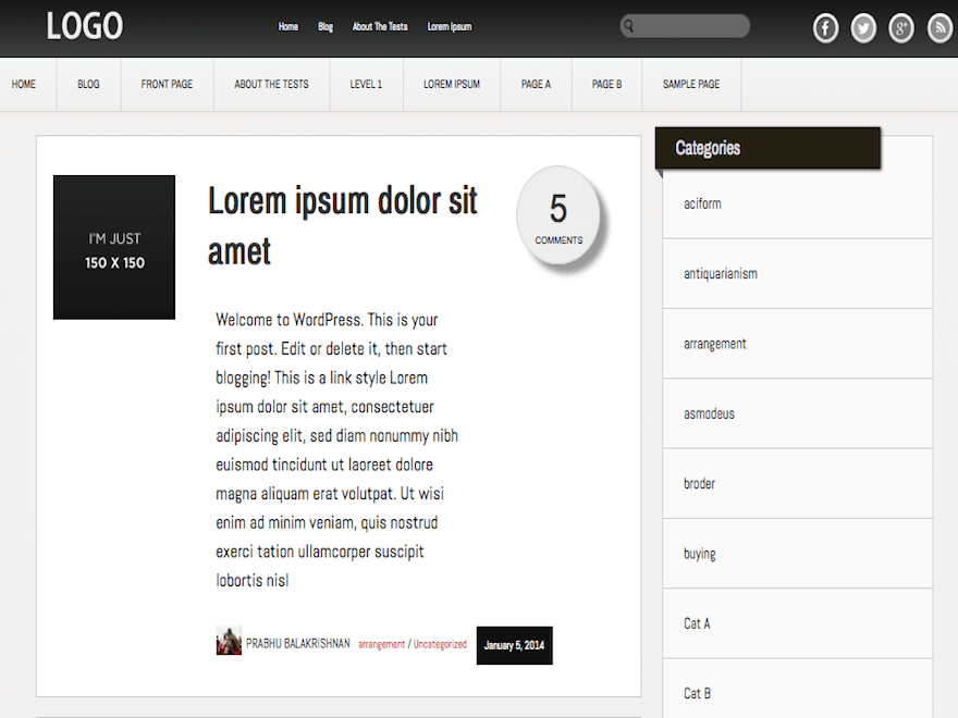 Inspire website example screenshot