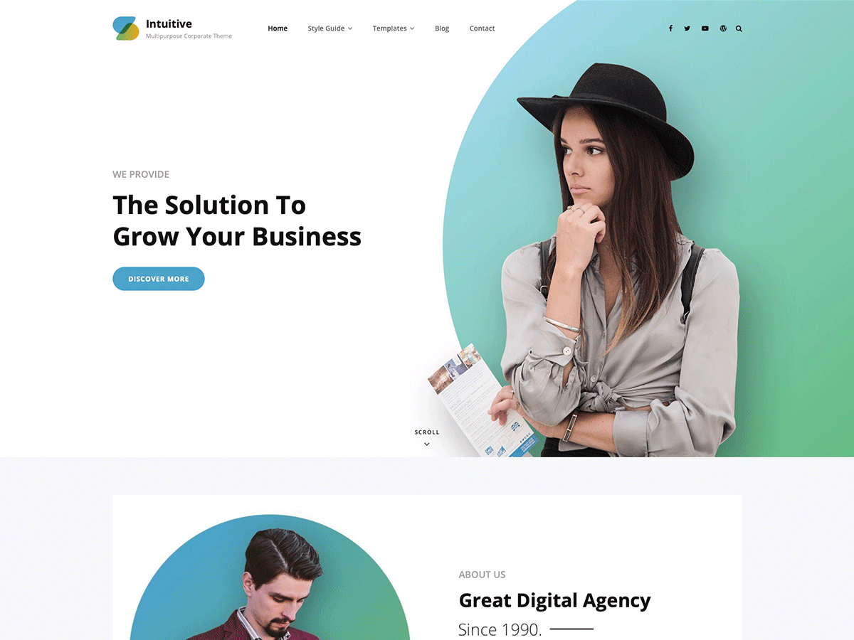 intuitive theme websites examples