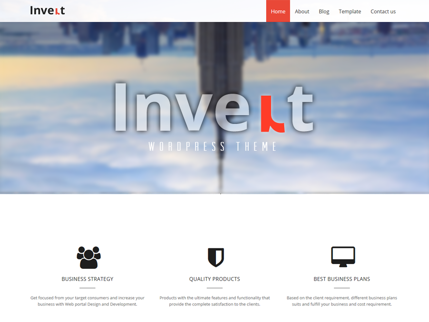 Invert Lite website example screenshot