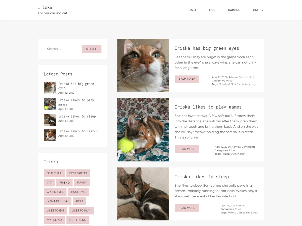iriska theme websites examples