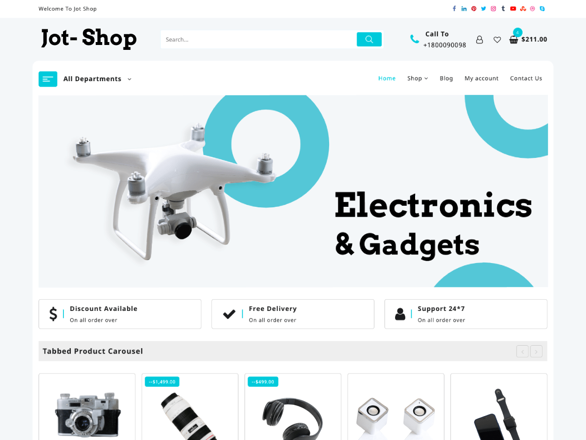 jot-shop theme websites examples