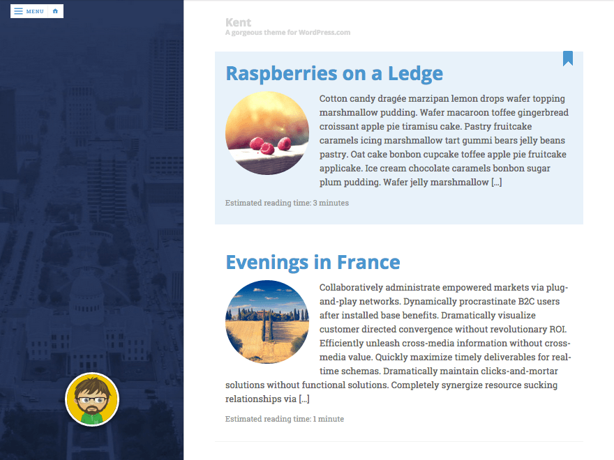 Kent WordPress theme, websites list used Kent theme Kent theme websites examples
