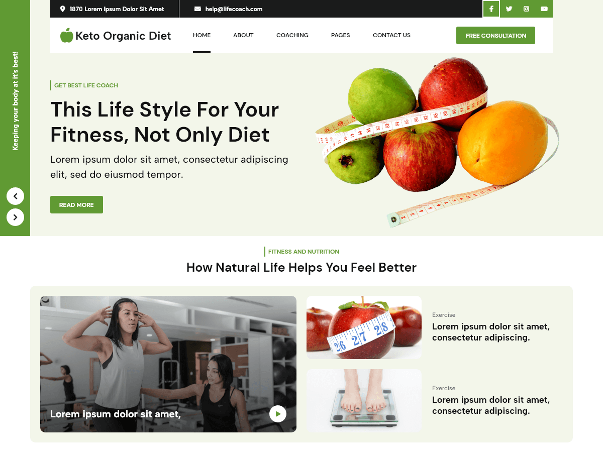 keto-organic-diet theme websites examples