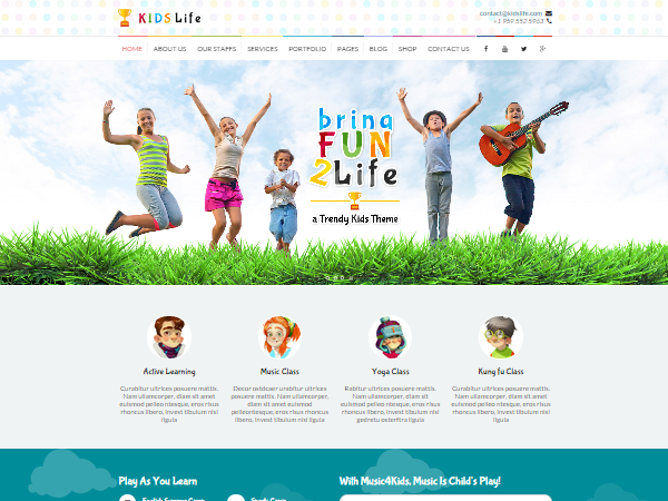 kidslife WordPress theme, websites list used kidslife theme kidslife theme websites examples