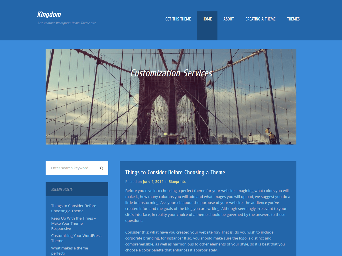 Kingdom website example screenshot