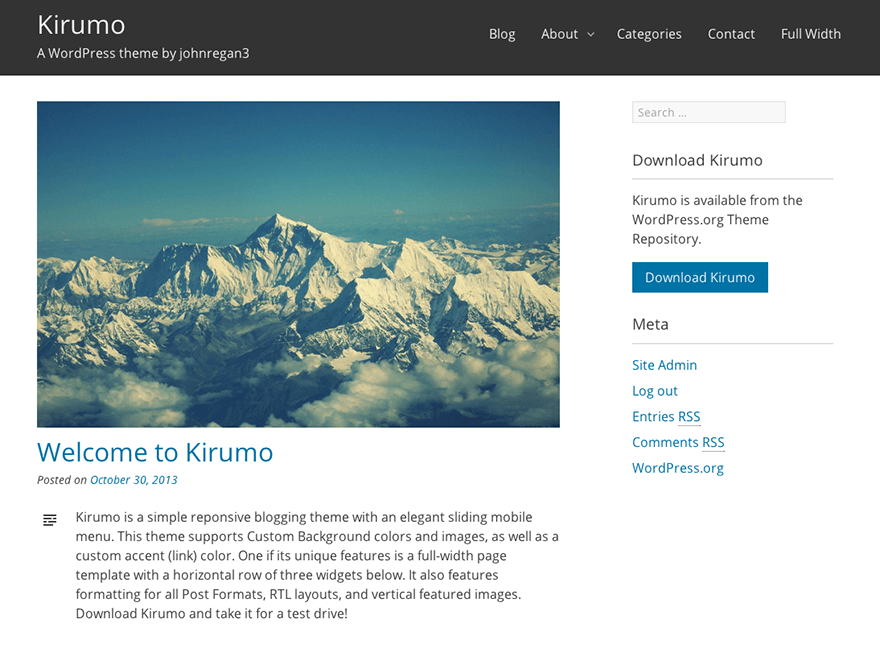 Kirumo website example screenshot