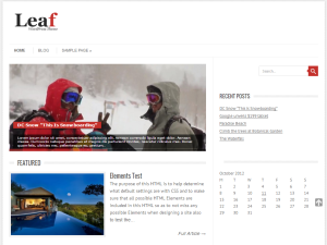 Leaf website example screenshot