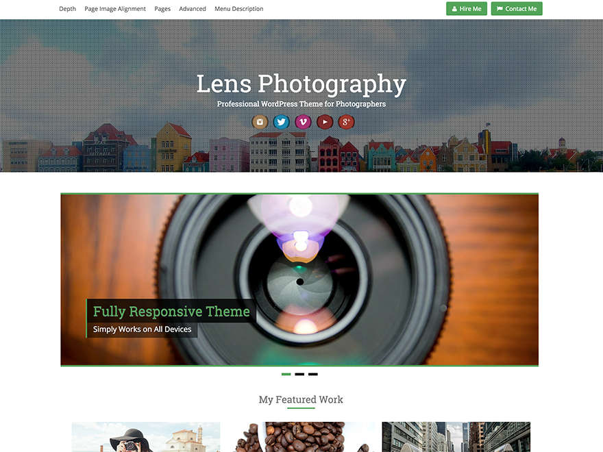 LENS website example screenshot