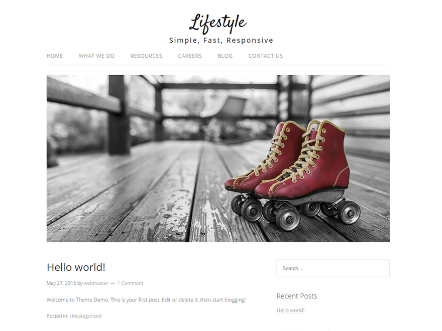 Lifestyle website example screenshot