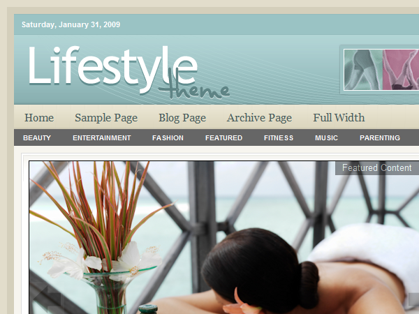 Lifestyle 3.0 website example screenshot