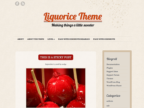 Liquorice website example screenshot