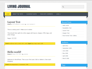 Living Journal website example screenshot
