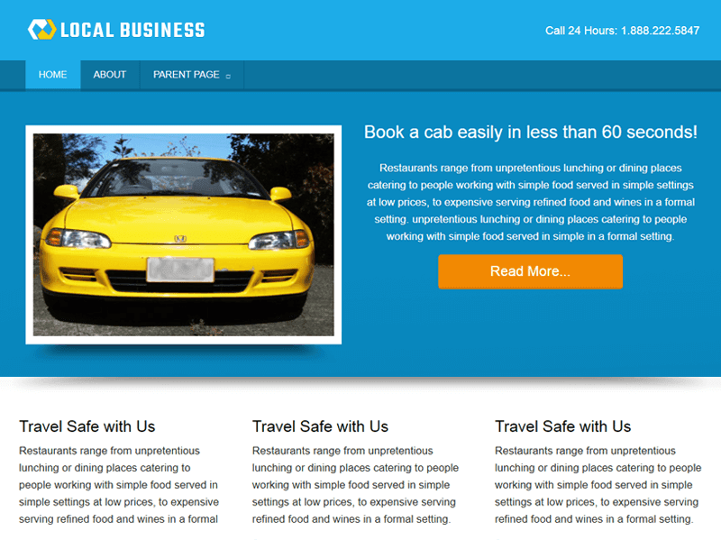 Local Business website example screenshot