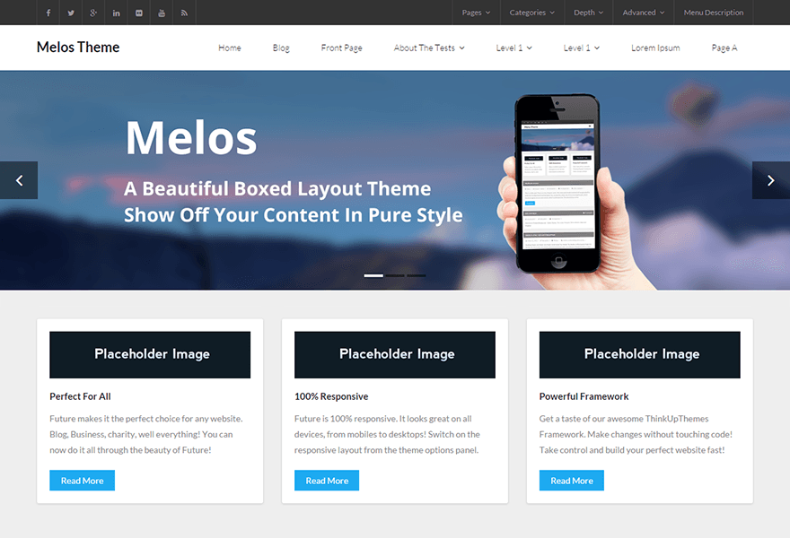 Melos website example screenshot