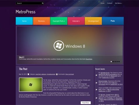 Metropress theme websites examples