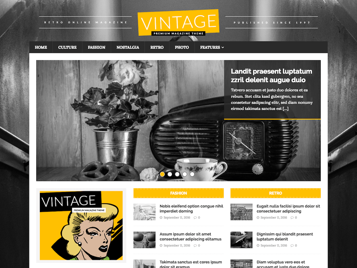 mh-retromag theme websites examples