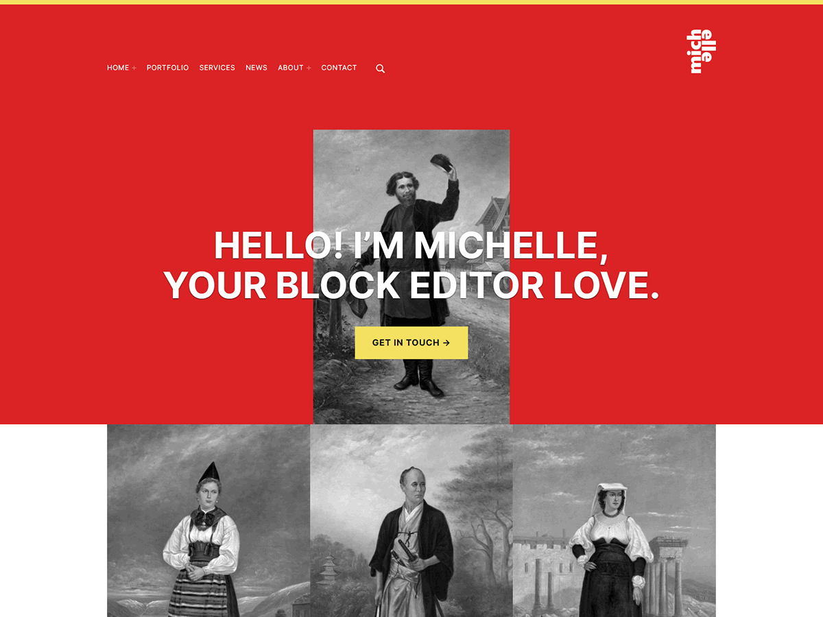 Michelle theme websites examples