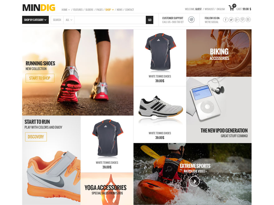Mindig website example screenshot