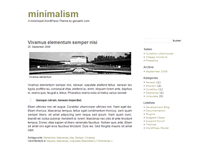 minimalism website example screenshot