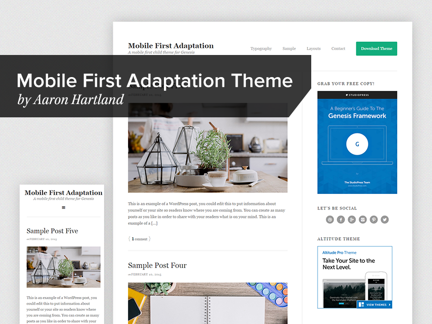 mobile-adaptation theme websites examples