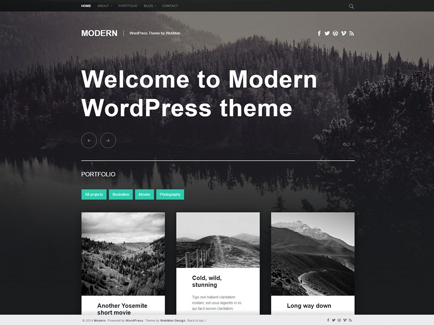 Modern website example screenshot