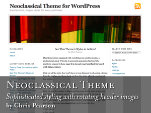 Neoclassical website example screenshot