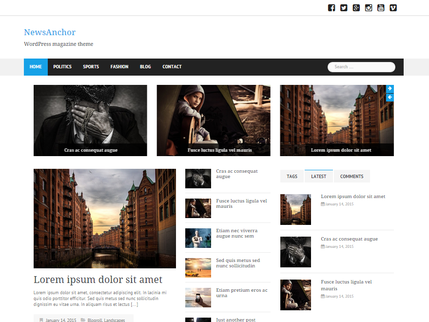 NewsAnchor website example screenshot