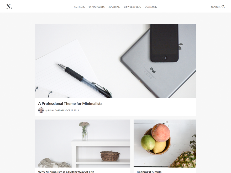 no-sidebar-pro theme websites examples