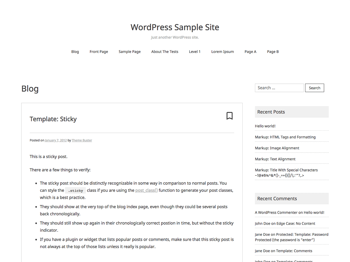Noto Simple website example screenshot