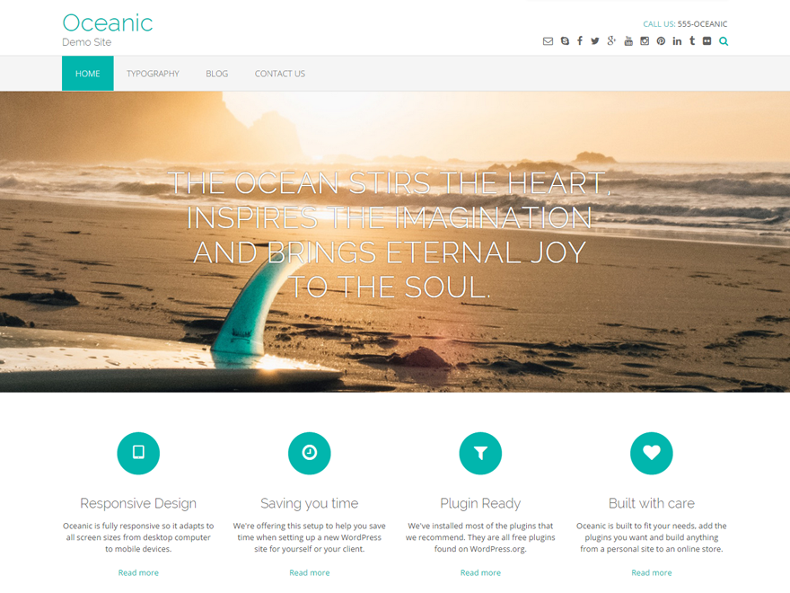 oceanic-premium theme websites examples
