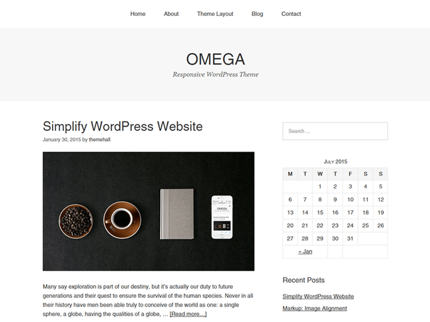 Omega WordPress theme, websites list used Omega theme Omega theme websites examples