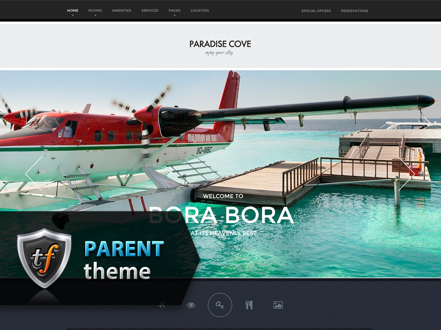 paradise-cove-parent theme websites examples