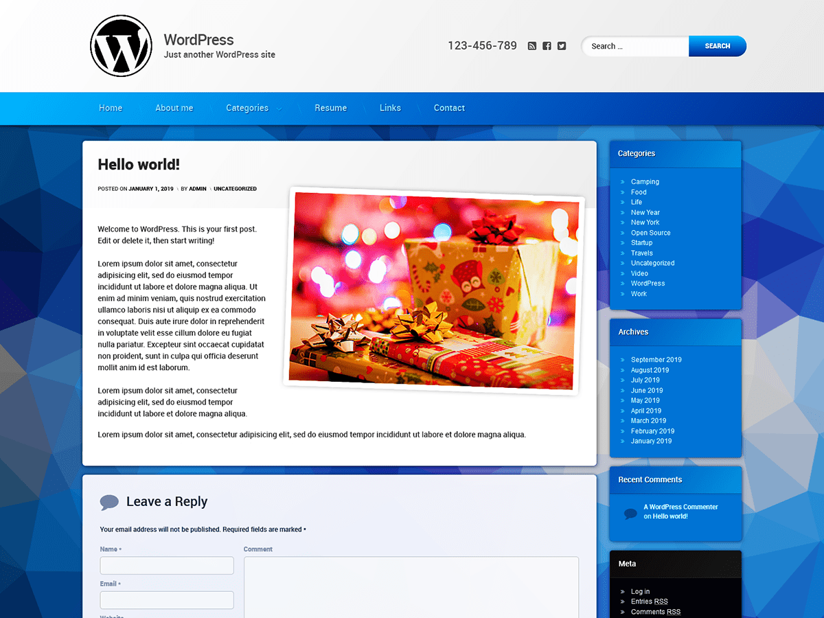 Pen website example screenshot