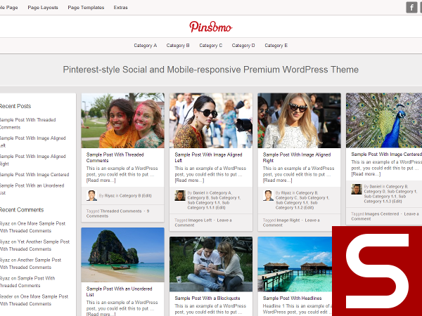 pinsomo-somo theme websites examples