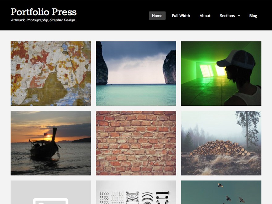 Portfolio Press website example screenshot