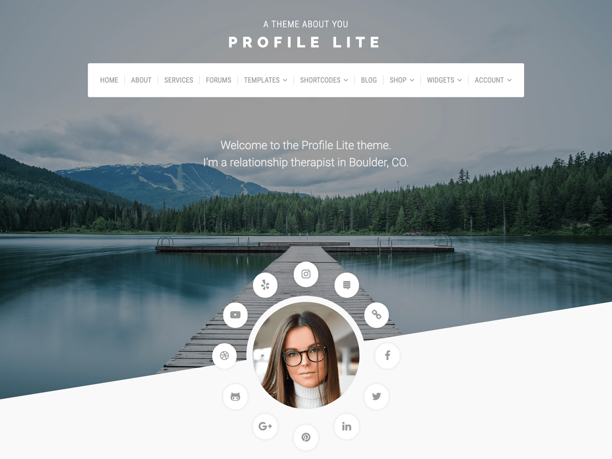 profile-lite theme websites examples