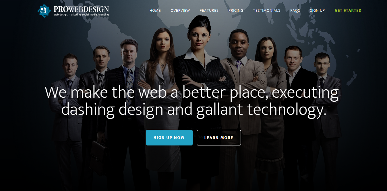 proweb theme websites examples