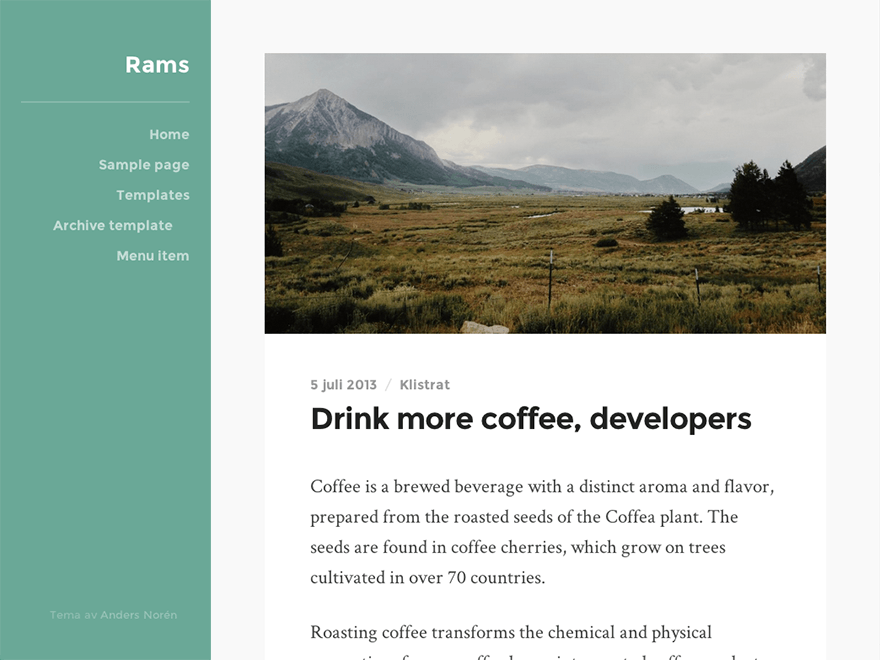 Rams theme websites examples