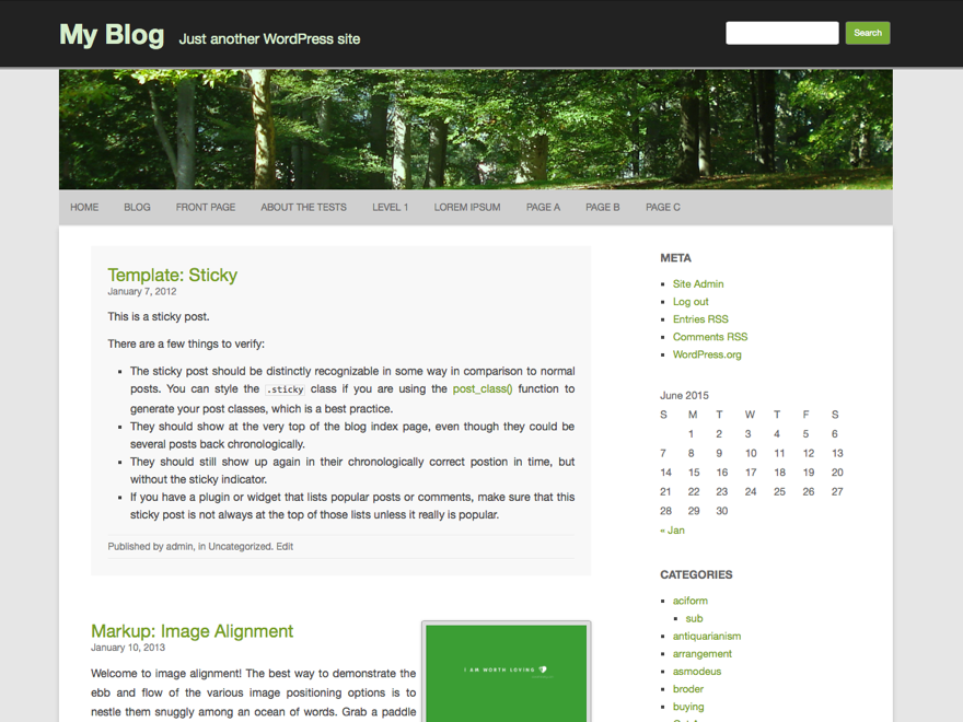 RCG Forest website example screenshot