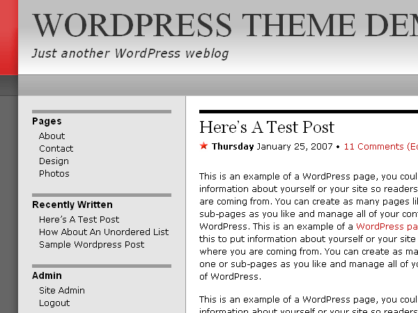 Redbook theme websites examples