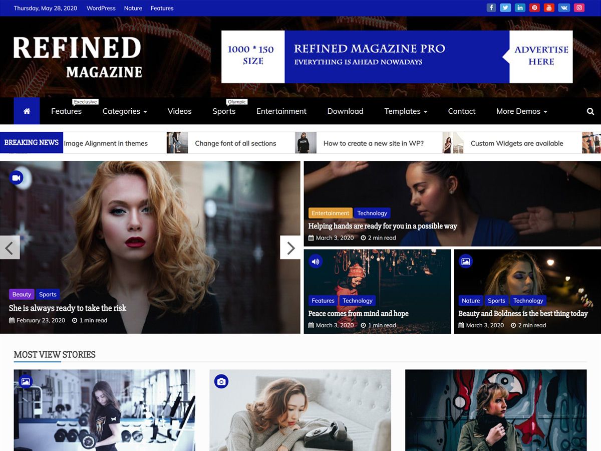 Refined Magazine website example screenshot