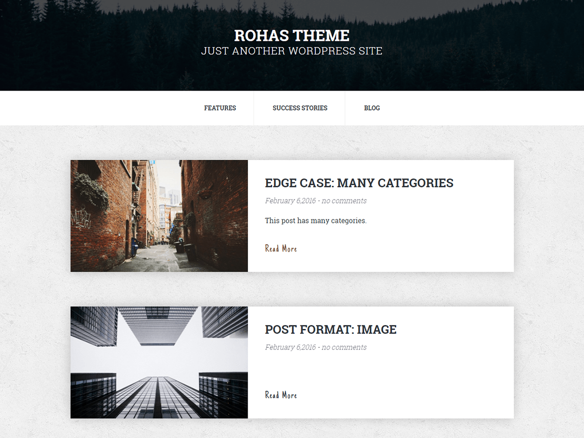 rohas-lite theme websites examples