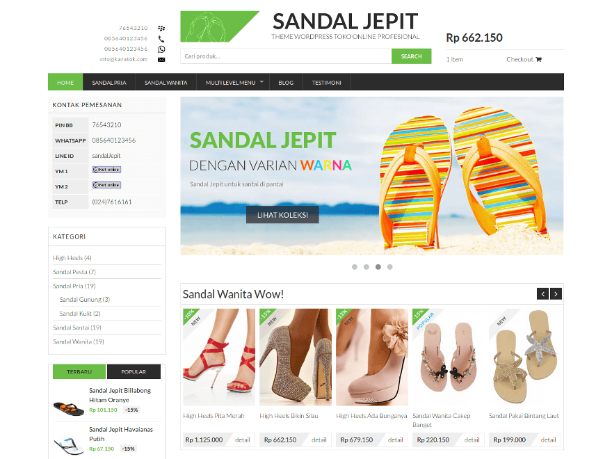 sandaljepit theme websites examples
